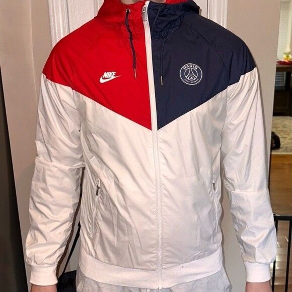 Nike Vintage Rare Paris Windrunner Jacket Saint Germain Red White Blue S